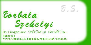 borbala szekelyi business card